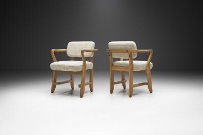 Guillerme et Chambron Pair of Guillerme et Chambron Denis Armchairs for Votre Maison France 1950s