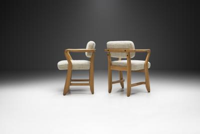 Guillerme et Chambron Pair of Guillerme et Chambron Denis Armchairs for Votre Maison France 1950s