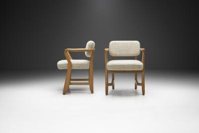 Guillerme et Chambron Pair of Guillerme et Chambron Denis Armchairs for Votre Maison France 1950s