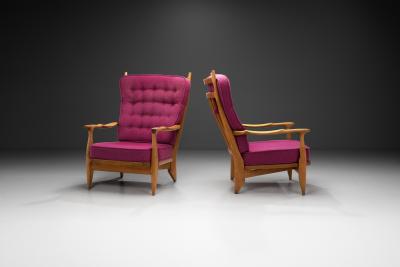 Guillerme et Chambron Pair of Guillerme et Chambron Edouard Armchairs for Votre Maison France 1960s