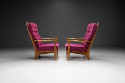 Guillerme et Chambron Pair of Guillerme et Chambron Edouard Armchairs for Votre Maison France 1960s