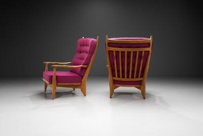 Guillerme et Chambron Pair of Guillerme et Chambron Edouard Armchairs for Votre Maison France 1960s