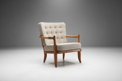 Guillerme et Chambron Pair of Jose Armchairs by Guillerme et Chambron France 1950s