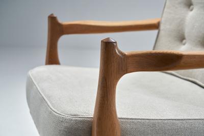 Guillerme et Chambron Pair of Jose Armchairs by Guillerme et Chambron France 1950s