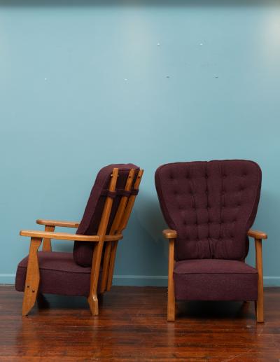 Guillerme et Chambron Robert Guillerme and Jacques Chambron Lounge Chairs for Votre Maison