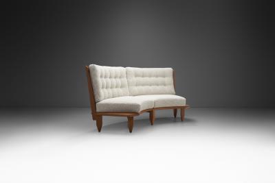 Guillerme et Chambron Robert Guillerme and Jacques Chambron Oak Sofa France 1960s