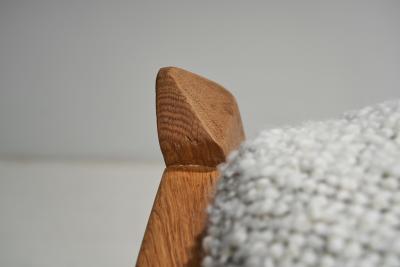 Guillerme et Chambron Robert Guillerme and Jacques Chambron Oak Sofa France 1960s