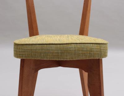 Guillerme et Chambron Set of 4 Fine French 1970s Oak Dining Chairs by Guillerme et Chambron