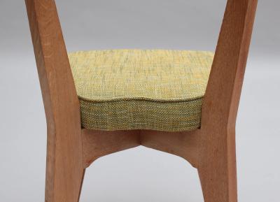 Guillerme et Chambron Set of 4 Fine French 1970s Oak Dining Chairs by Guillerme et Chambron