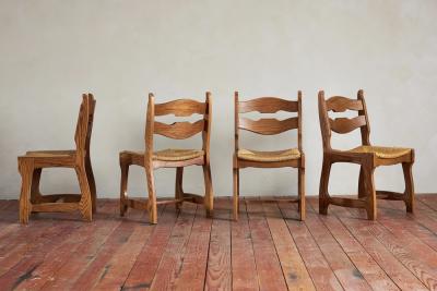 Guillerme et Chambron Set of 6 Guillerme et Chambron attributed Dining Chairs