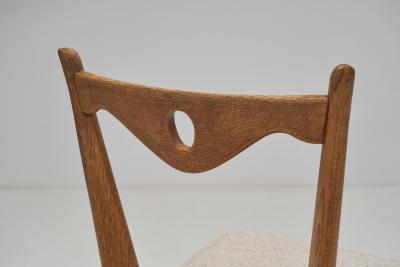 Guillerme et Chambron Set of Eight Dining Chairs by Guillerme et Chambron France 1960s