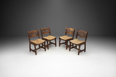 Guillerme et Chambron Set of Four Guillerme et Chambron Chairs for Votre Maison France 20th Century