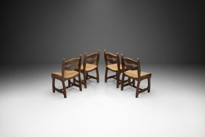 Guillerme et Chambron Set of Four Guillerme et Chambron Chairs for Votre Maison France 20th Century