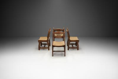 Guillerme et Chambron Set of Four Guillerme et Chambron Chairs for Votre Maison France 20th Century