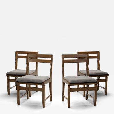 Guillerme et Chambron Set of Four Guillerme et Chambron Rapha l Dining Chairs France 1960s