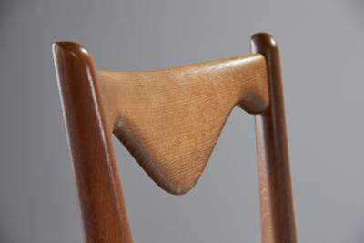 Guillerme et Chambron Set of Six Dining Chairs by Guillerme et Chambron France 1960s