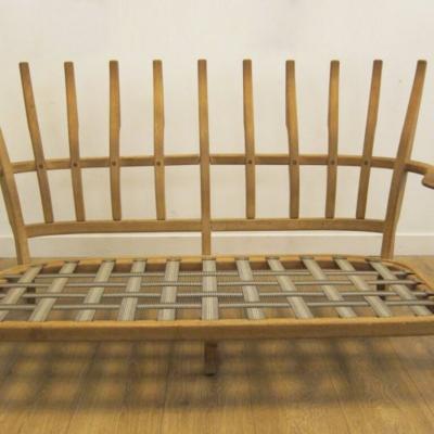 Guillerme et Chambron Single Oak Sofa by Guillerme et Chambron France 1960