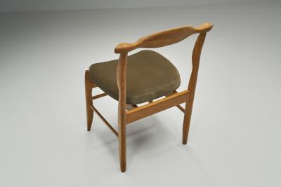 Guillerme et Chambron Six Guillerme et Chambron Fumay Dining Chairs for Votre Maison France 1960s