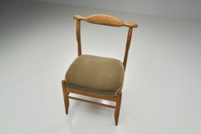 Guillerme et Chambron Six Guillerme et Chambron Fumay Dining Chairs for Votre Maison France 1960s