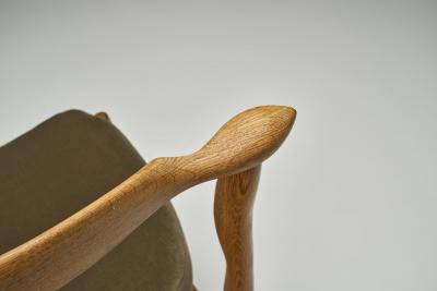 Guillerme et Chambron Six Guillerme et Chambron Fumay Dining Chairs for Votre Maison France 1960s