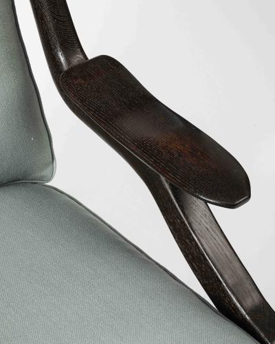 Guillerme et Chambron Stained Elm Gregoire Armchair by Guillerme et Chambron France c 1960