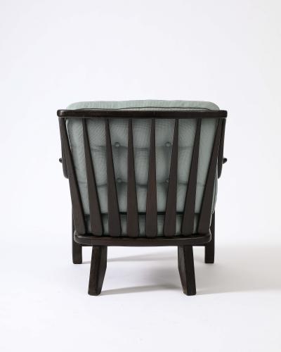 Guillerme et Chambron Stained Elm Gregoire Armchair by Guillerme et Chambron France c 1960