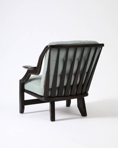 Guillerme et Chambron Stained Elm Gregoire Armchair by Guillerme et Chambron France c 1960