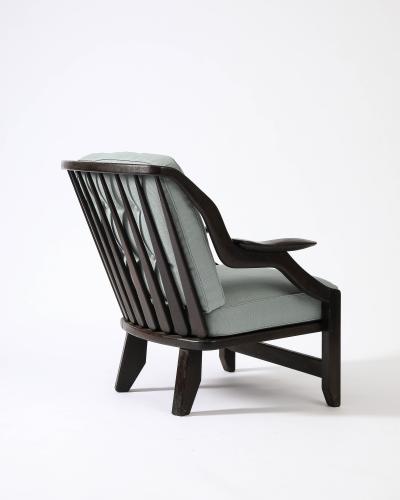 Guillerme et Chambron Stained Elm Gregoire Armchair by Guillerme et Chambron France c 1960