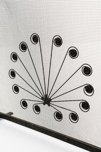 Gunnar Ander Fire Screen in Metal by Gunnar Ander 1960s