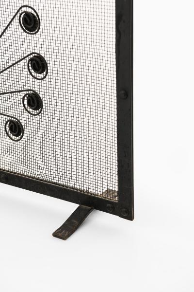 Gunnar Ander Fire Screen in Metal by Gunnar Ander 1960s