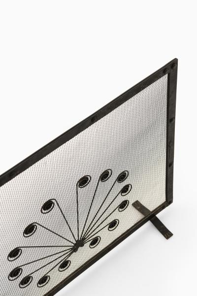 Gunnar Ander Fire Screen in Metal by Gunnar Ander 1960s