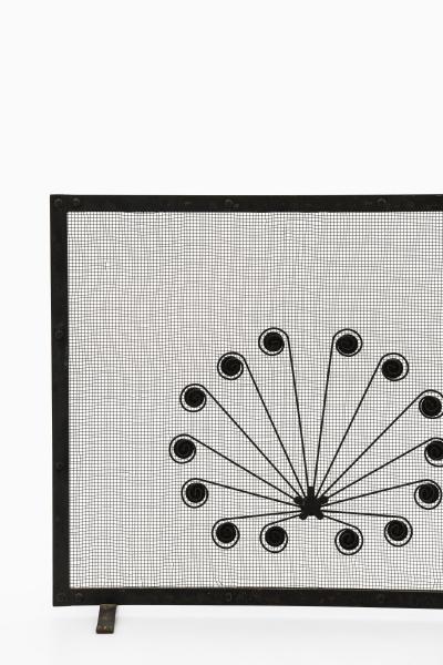 Gunnar Ander Fire Screen in Metal by Gunnar Ander 1960s