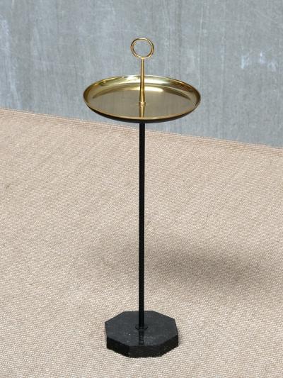 Gunnar Ander Gunnar Ander Side Drinks Table in Brass and Black Granite Ystad Metall 1950s