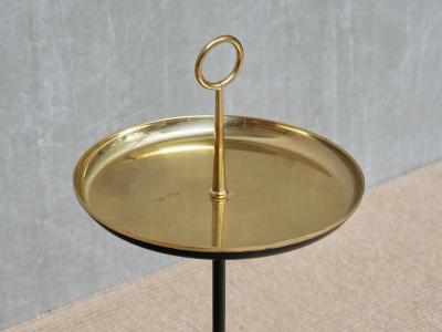 Gunnar Ander Gunnar Ander Side Drinks Table in Brass and Black Granite Ystad Metall 1950s