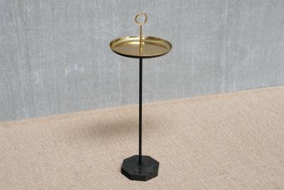 Gunnar Ander Gunnar Ander Side Drinks Table in Brass and Black Granite Ystad Metall 1950s