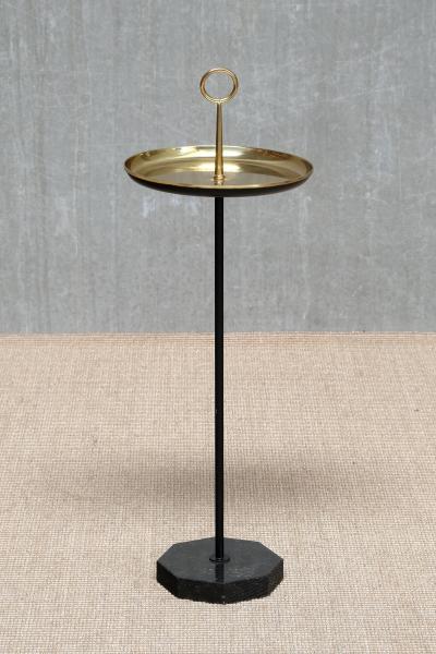 Gunnar Ander Gunnar Ander Side Drinks Table in Brass and Black Granite Ystad Metall 1950s