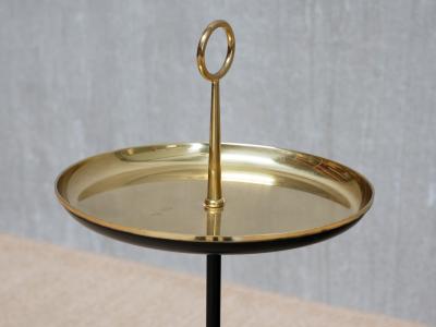 Gunnar Ander Gunnar Ander Side Drinks Table in Brass and Black Granite Ystad Metall 1950s
