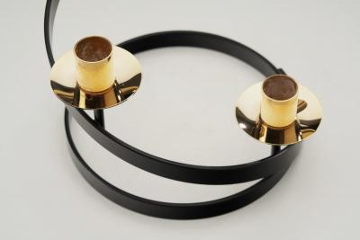 Gunnar Ander Gunnar Ander Sonata Candle Holder for Ystad Metall Sweden 1950s