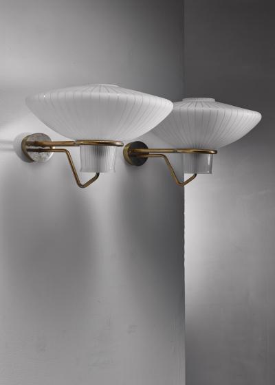 Gunnar Asplund Pair of Asea wall lamps Sweden 1950s