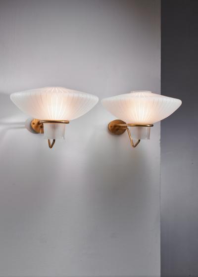 Gunnar Asplund Pair of Asea wall lamps Sweden 1950s
