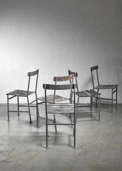 Gunnar Asplund Set of 5 Gunnar Asplund garden chairs