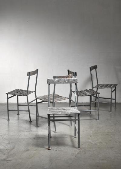 Gunnar Asplund Set of 5 Gunnar Asplund garden chairs