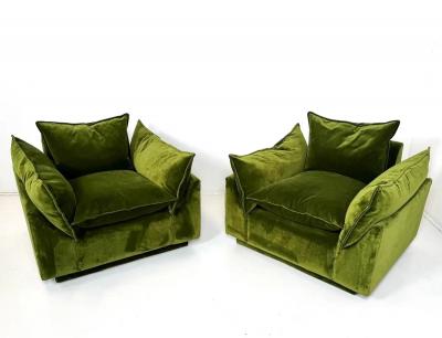 Gunnar Gravesen Pair of Green Armchairs Cado by Gunnar Gravesen and David Lewis Divano for ICF