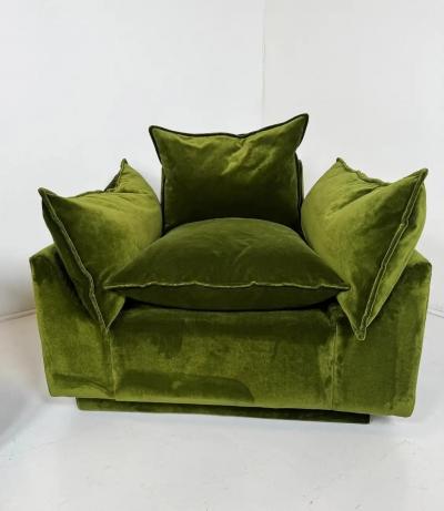 Gunnar Gravesen Pair of Green Armchairs Cado by Gunnar Gravesen and David Lewis Divano for ICF