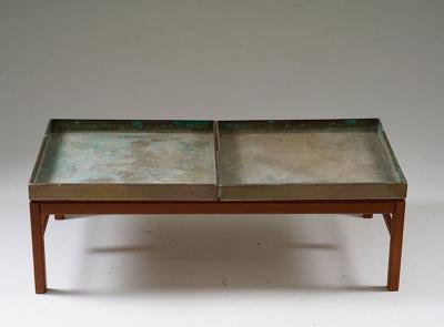 Gunnar Myrstrand Sven Engstr m Scandinavian Flower Table Casino in Teak and Brass by Engstr m Myrstrand