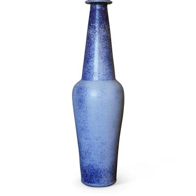Gunnar Nylund Elegant Tall Table Lamp in Speckled French Blue by Guinnar Nylund