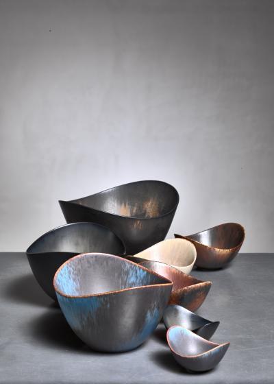Gunnar Nylund Group of 8 Gunnar Nylund ceramic bowls for R rstrand Sweden