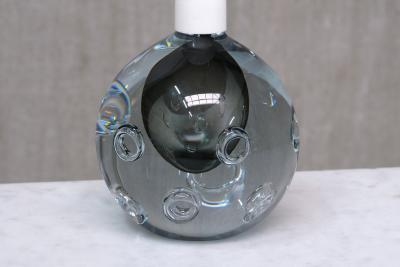 Gunnar Nylund Gunnar Nylund Table Lamp in Bubble Glass Silk Str mbergshyttan Sweden 1960s