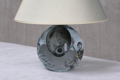 Gunnar Nylund Gunnar Nylund Table Lamp in Bubble Glass Silk Str mbergshyttan Sweden 1960s