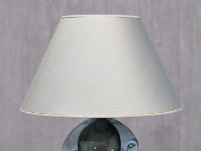 Gunnar Nylund Gunnar Nylund Table Lamp in Bubble Glass Silk Str mbergshyttan Sweden 1960s